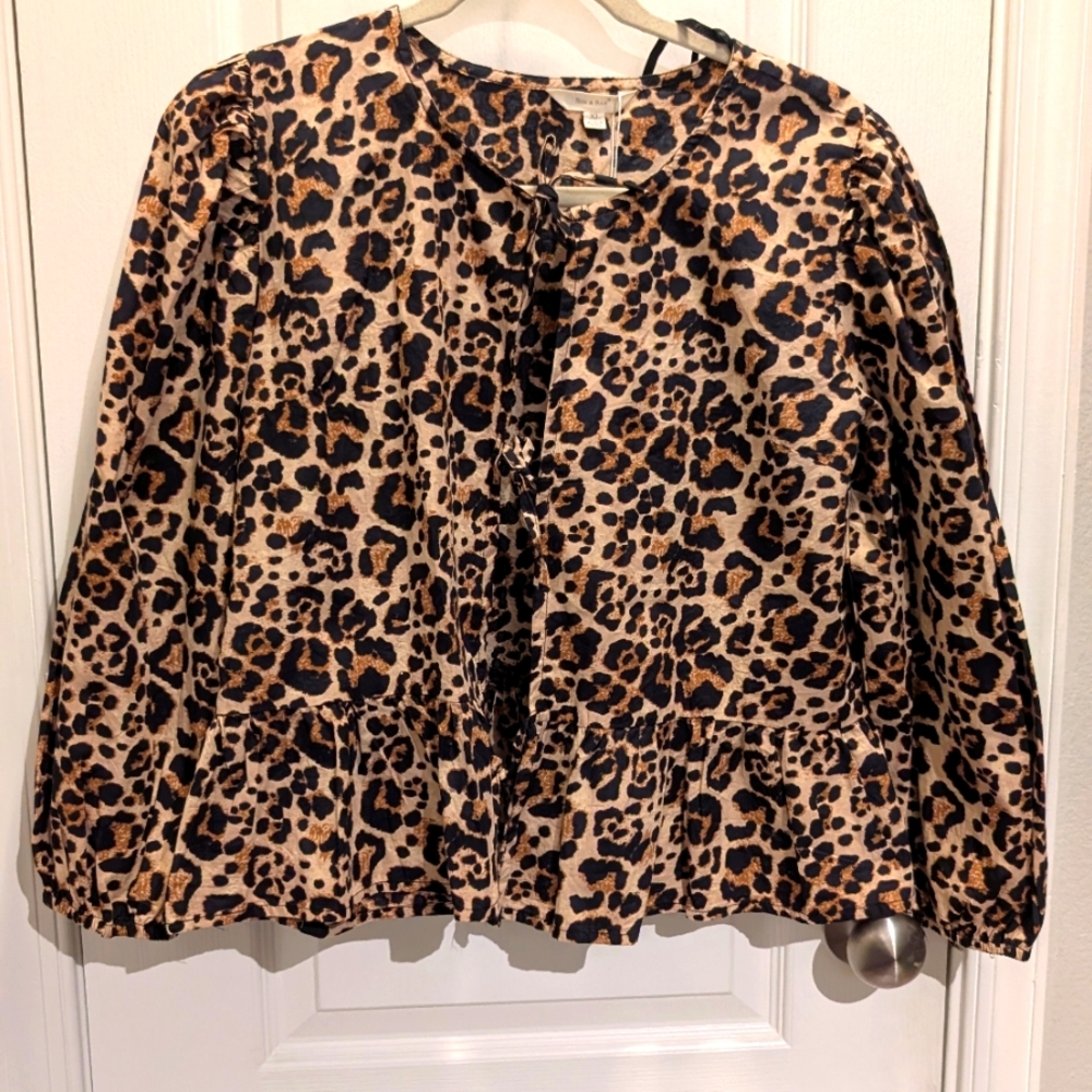 Leopard Print Women's Blouse